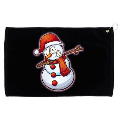 Christmas Dabbing Snowman Grommeted Golf Towel