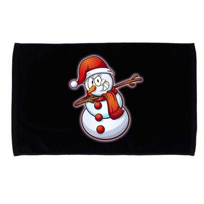 Christmas Dabbing Snowman Microfiber Hand Towel