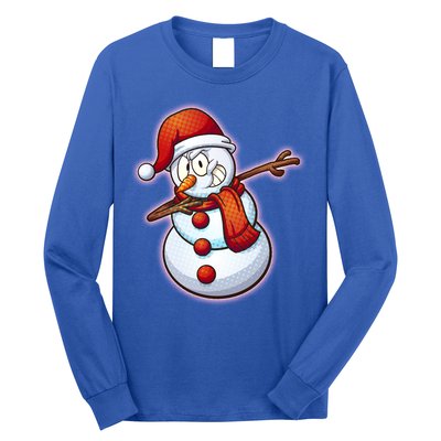 Christmas Dabbing Snowman Long Sleeve Shirt
