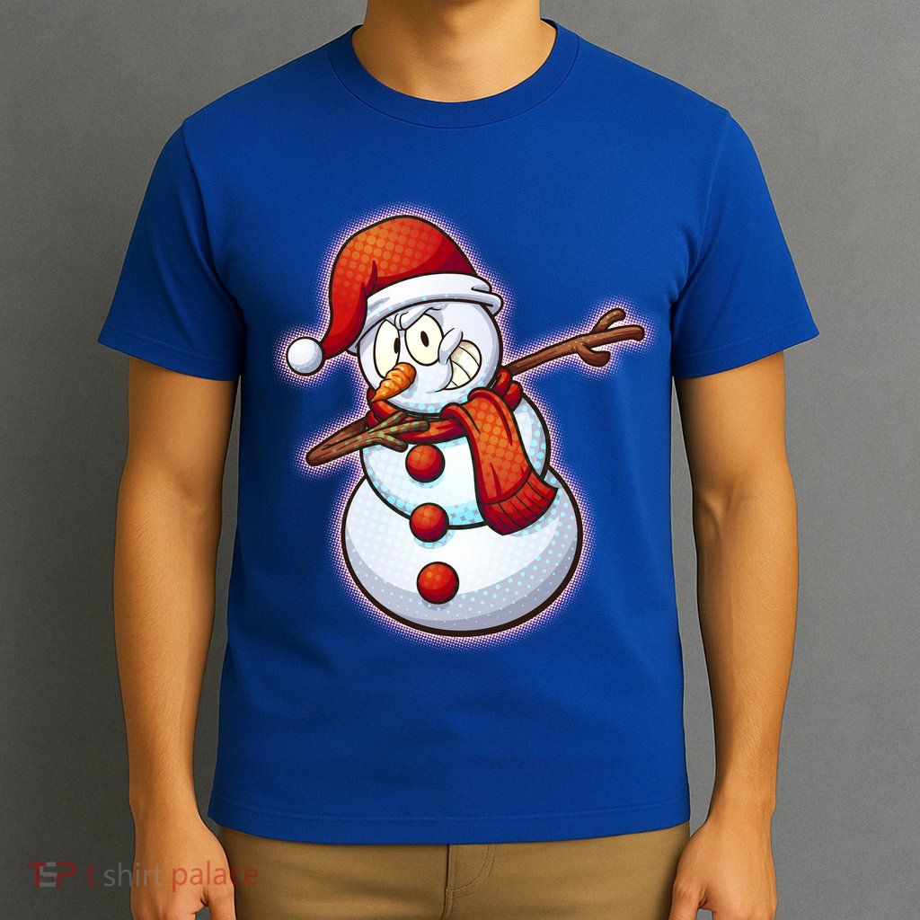 Christmas Dabbing Snowman T-Shirt