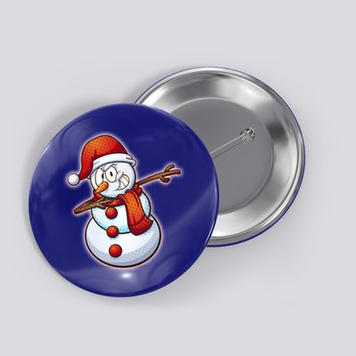 Christmas Dabbing Snowman Button