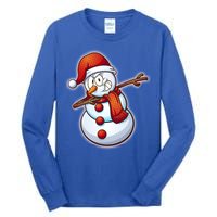 Christmas Dabbing Snowman Tall Long Sleeve T-Shirt