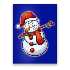 Christmas Dabbing Snowman Poster