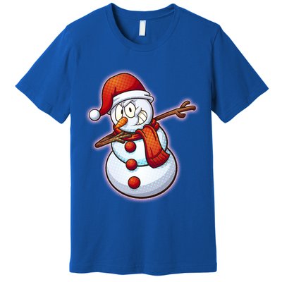 Christmas Dabbing Snowman Premium T-Shirt