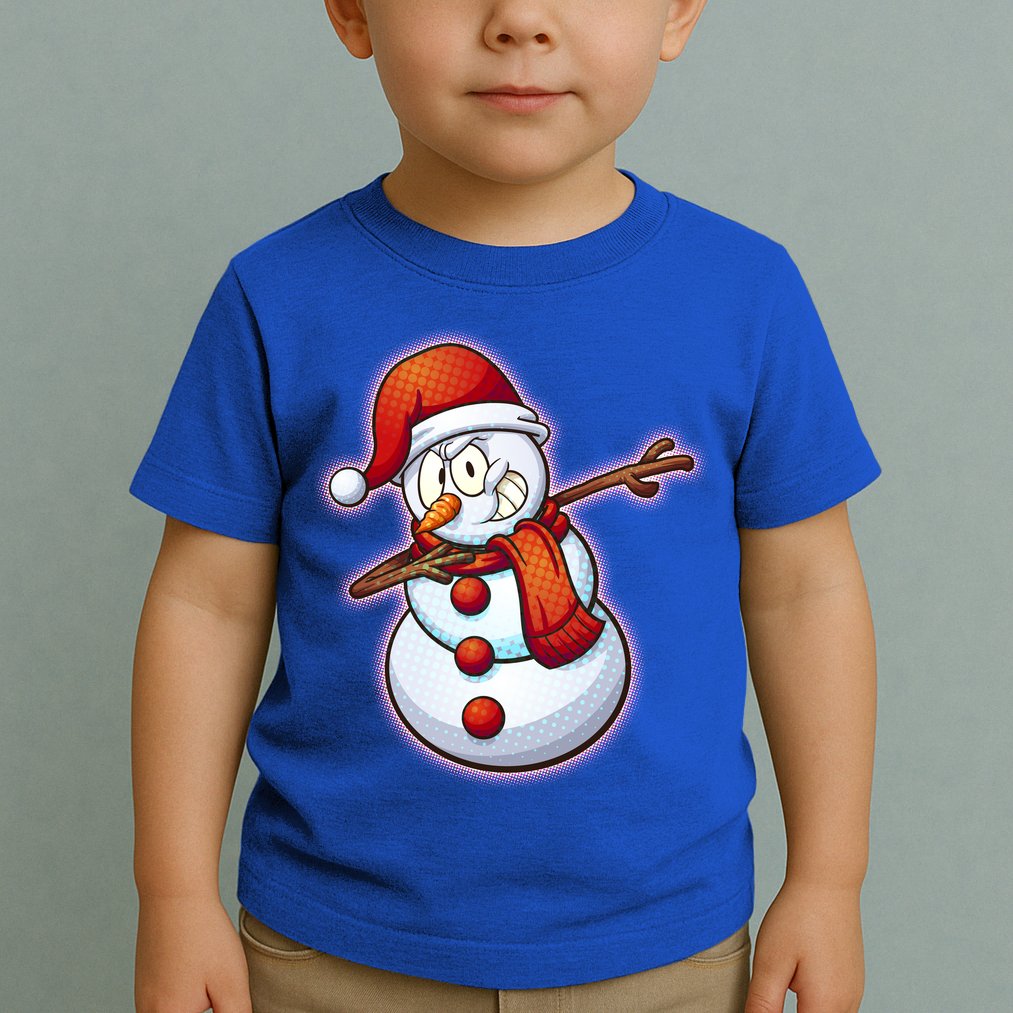 Christmas Dabbing Snowman Toddler T-Shirt