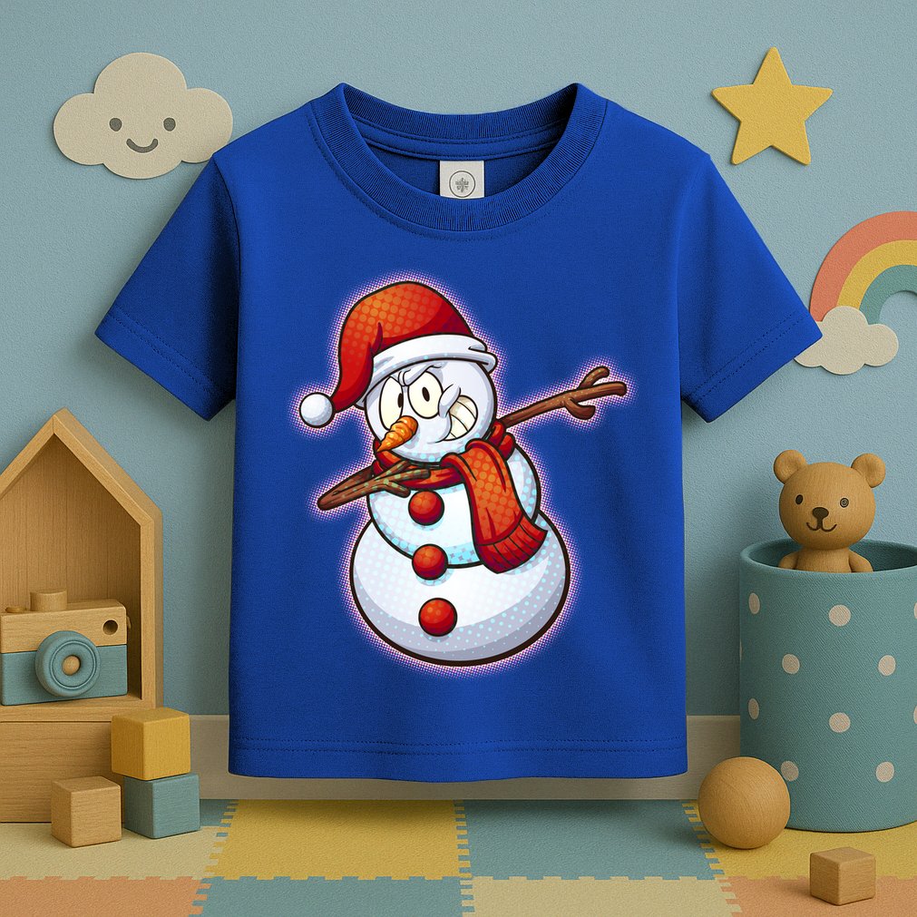 Christmas Dabbing Snowman Toddler T-Shirt