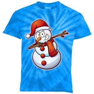 Christmas Dabbing Snowman Kids Tie-Dye T-Shirt