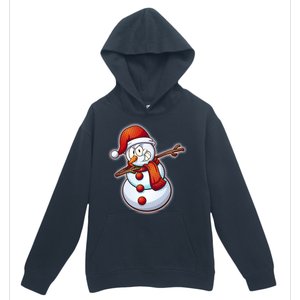 Christmas Dabbing Snowman Urban Pullover Hoodie