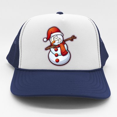 Christmas Dabbing Snowman Trucker Hat