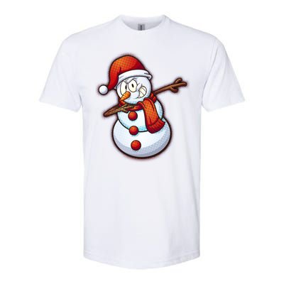 Christmas Dabbing Snowman Softstyle® CVC T-Shirt