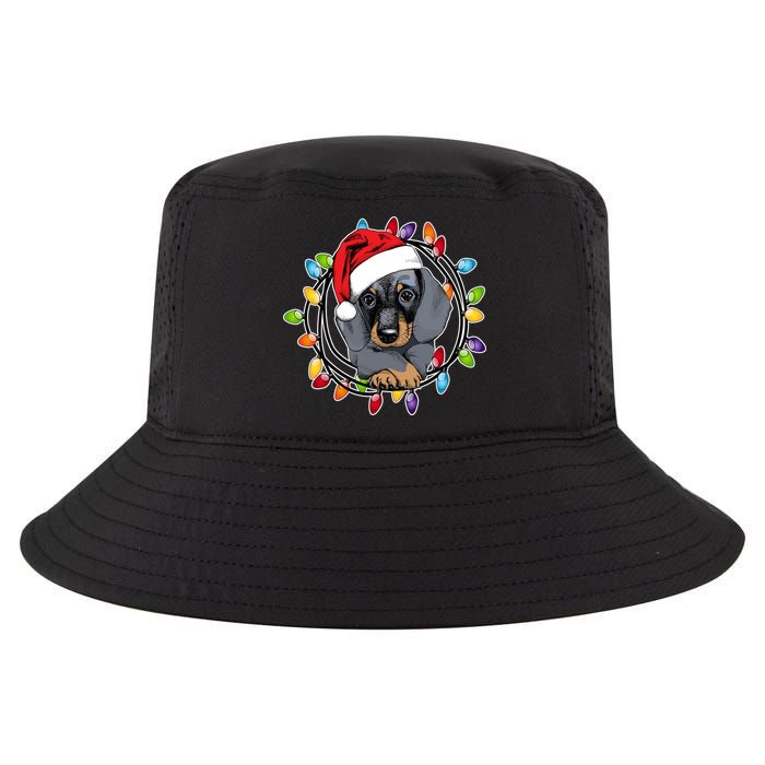 Christmas Dachshund Lights Cool Comfort Performance Bucket Hat