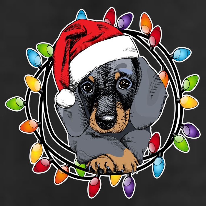 Christmas Dachshund Lights Adult Drive Performance Visor