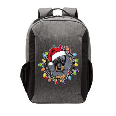 Christmas Dachshund Lights Vector Backpack