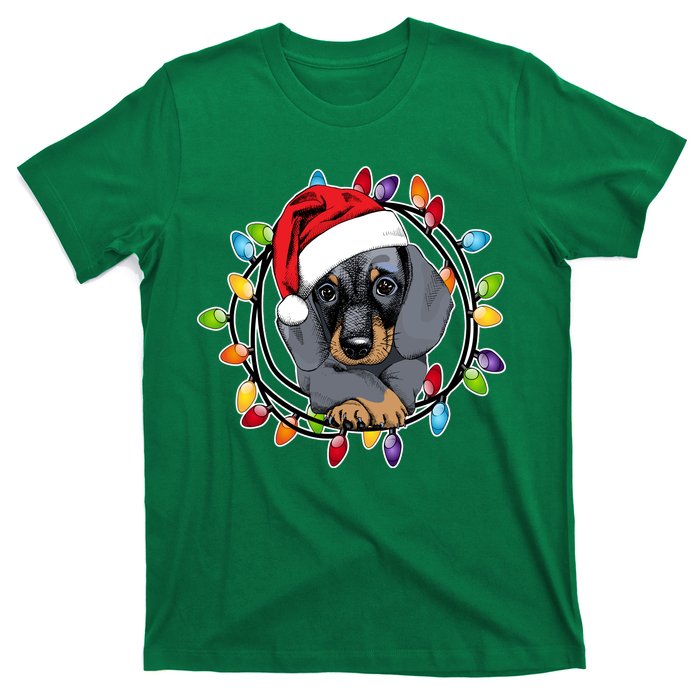 Christmas Dachshund Lights T-Shirt