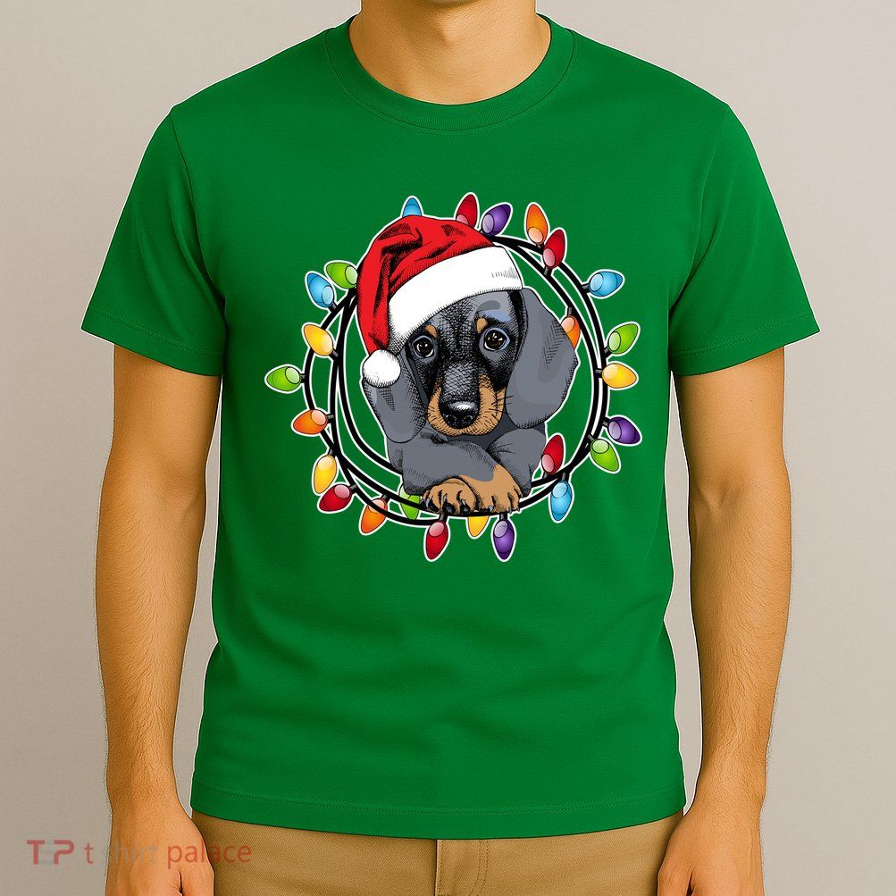 Christmas Dachshund Lights T-Shirt