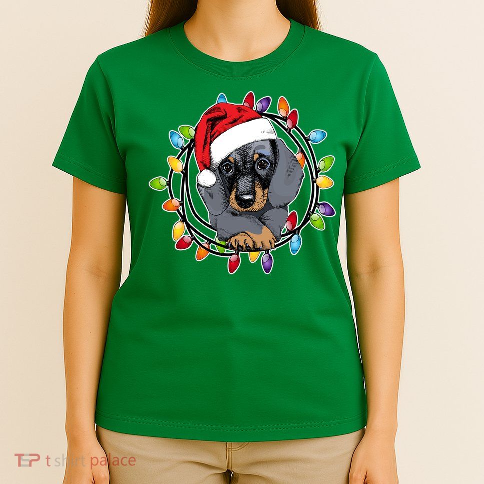 Christmas Dachshund Lights T-Shirt