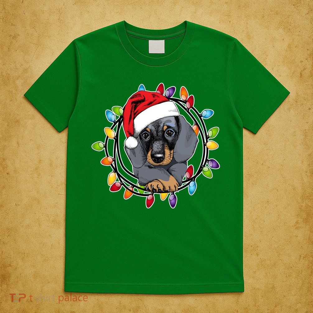 Christmas Dachshund Lights T-Shirt