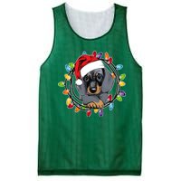 Christmas Dachshund Lights Mesh Reversible Basketball Jersey Tank