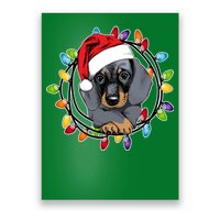 Christmas Dachshund Lights Poster