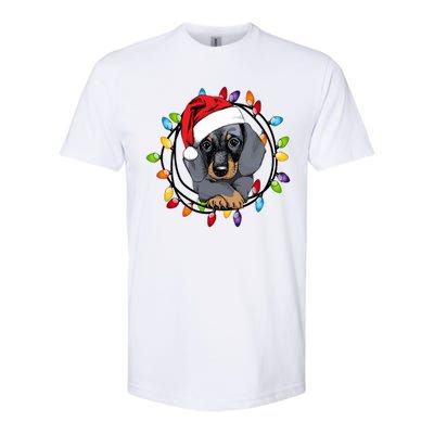 Christmas Dachshund Lights Softstyle® CVC T-Shirt