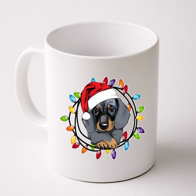 Christmas Dachshund Lights Coffee Mug