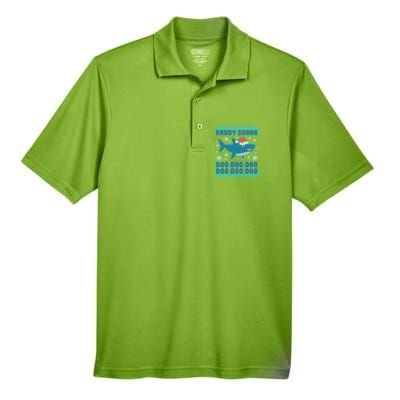 Christmas Daddy Shark Doo Doo Doo Men's Origin Performance Pique Polo