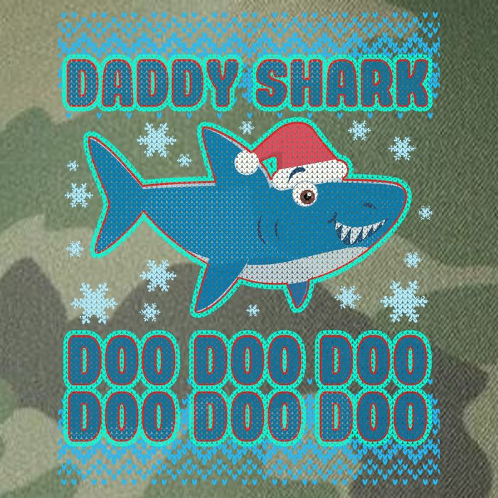 Christmas Daddy Shark Doo Doo Doo Legacy Tie Dye Trucker Hat