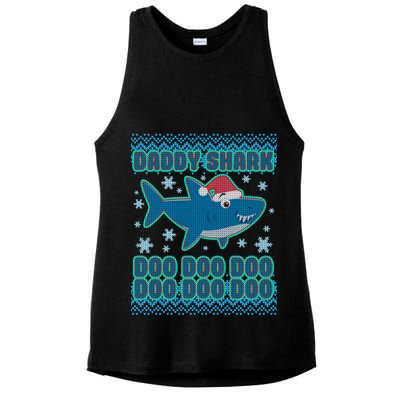 Christmas Daddy Shark Doo Doo Doo Ladies PosiCharge Tri-Blend Wicking Tank