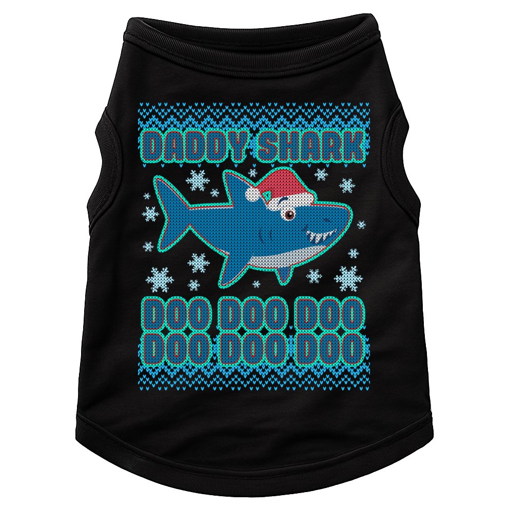 Christmas Daddy Shark Doo Doo Doo Doggie Tank