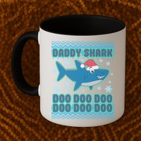 Christmas Daddy Shark Doo Doo Doo Mug