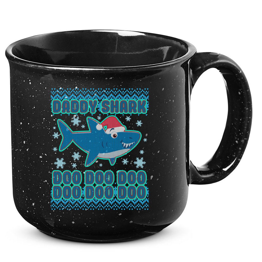 Christmas Daddy Shark Doo Doo Doo 15oz Campfire Ceramic Mug