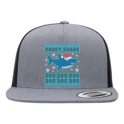 Christmas Daddy Shark Doo Doo Doo Flat Bill Trucker Hat