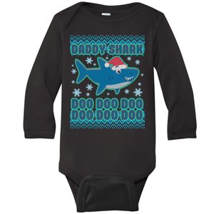 Christmas Daddy Shark Doo Doo Doo Baby Long Sleeve Bodysuit