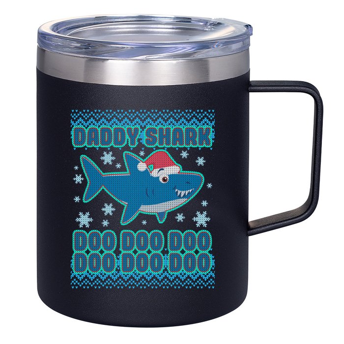 Christmas Daddy Shark Doo Doo Doo 12oz Stainless Steel Coffee Mug