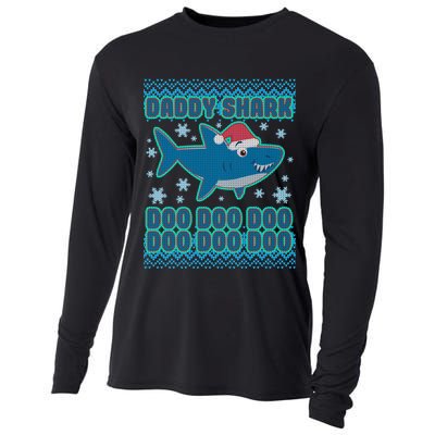Christmas Daddy Shark Doo Doo Doo Cooling Performance Long Sleeve Crew