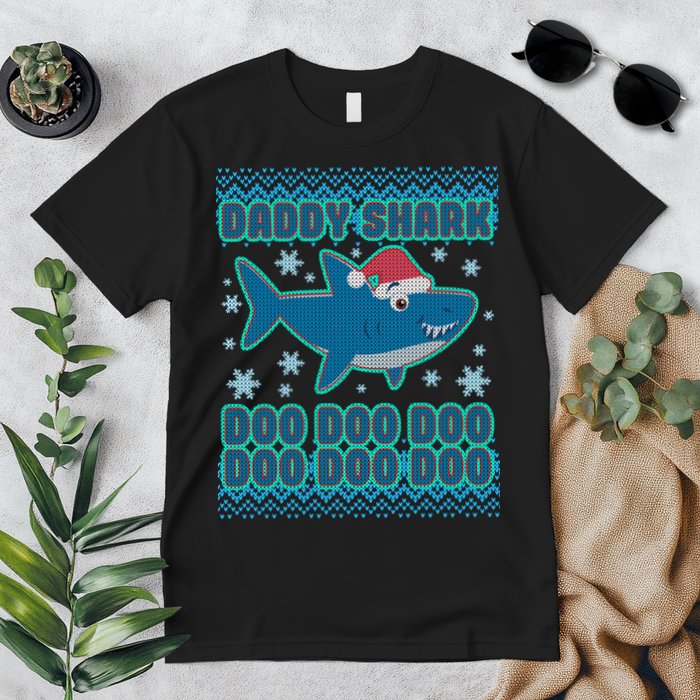 Christmas Daddy Shark Doo Doo Doo Premium T-Shirt