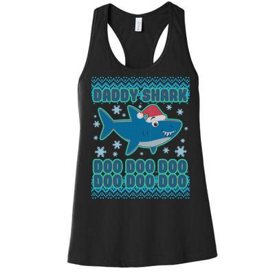 Christmas Daddy Shark Doo Doo Doo Women's Racerback Tank