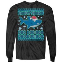 Christmas Daddy Shark Doo Doo Doo Tie-Dye Long Sleeve Shirt