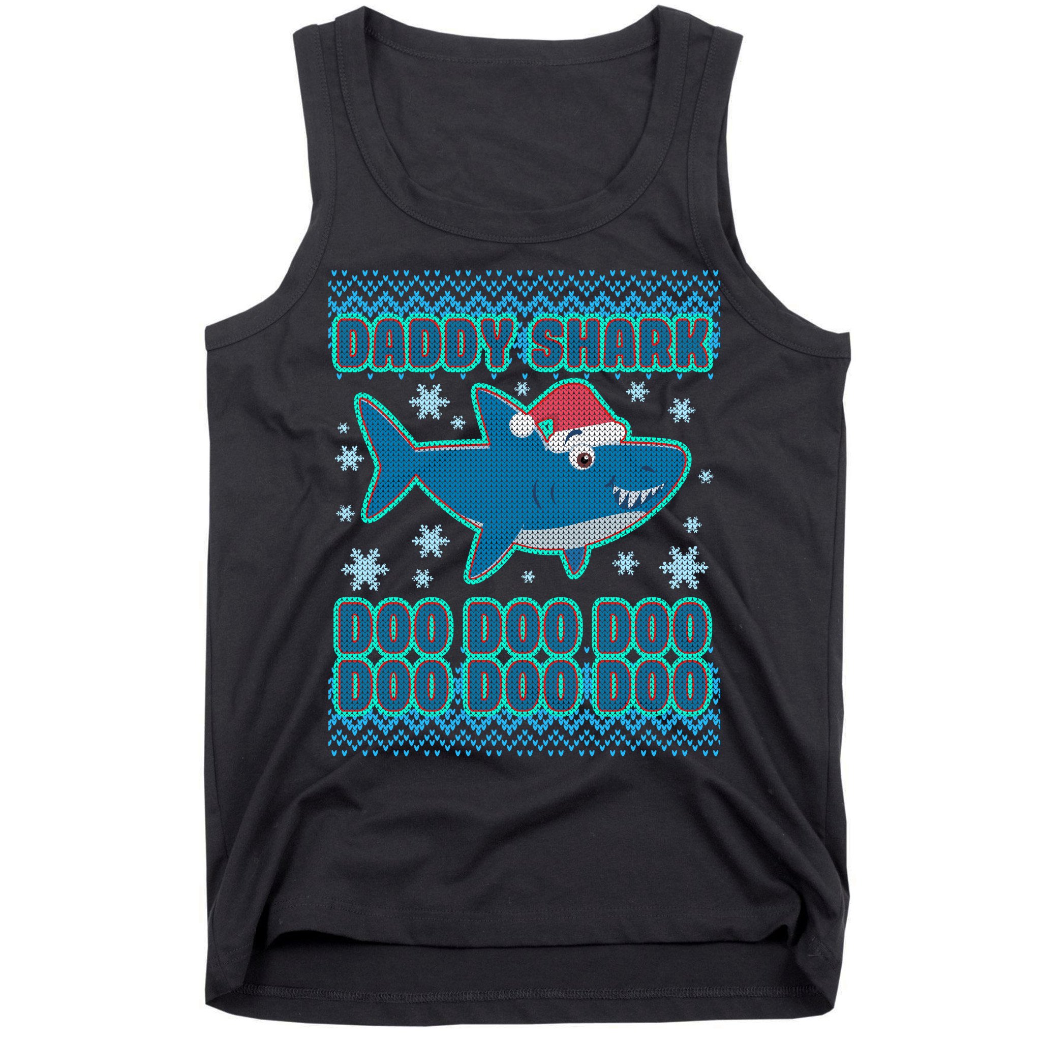 Christmas Daddy Shark Doo Doo Doo Tank Top