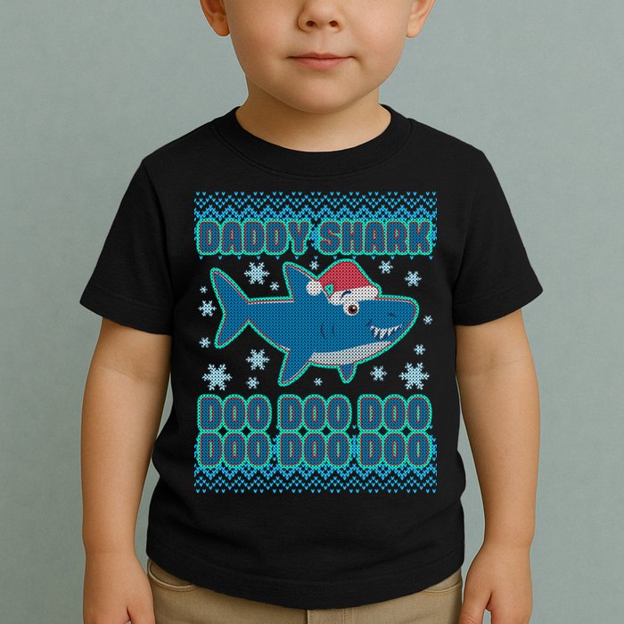 Christmas Daddy Shark Doo Doo Doo Toddler T-Shirt