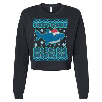 Christmas Daddy Shark Doo Doo Doo Cropped Pullover Crew