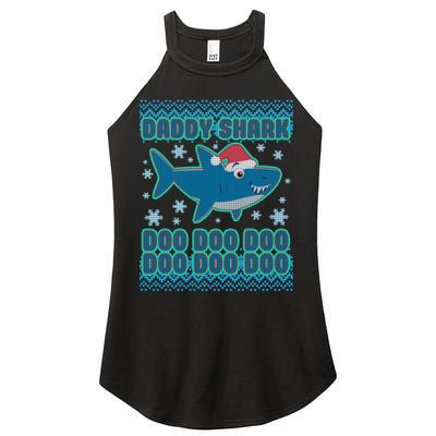 Christmas Daddy Shark Doo Doo Doo Women's Perfect Tri Rocker Tank