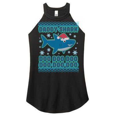 Christmas Daddy Shark Doo Doo Doo Women’s Perfect Tri Rocker Tank