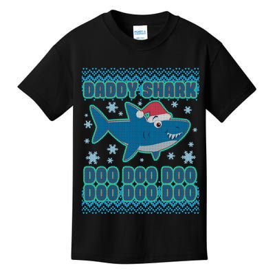Christmas Daddy Shark Doo Doo Doo Kids T-Shirt