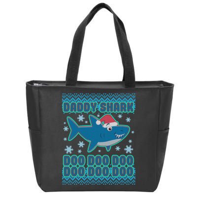 Christmas Daddy Shark Doo Doo Doo Zip Tote Bag