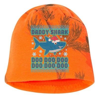 Christmas Daddy Shark Doo Doo Doo Kati - Camo Knit Beanie