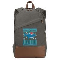 Christmas Daddy Shark Doo Doo Doo Cotton Canvas Backpack