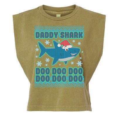 Christmas Daddy Shark Doo Doo Doo Garment-Dyed Women's Muscle Tee