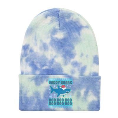 Christmas Daddy Shark Doo Doo Doo Tie Dye 12in Knit Beanie