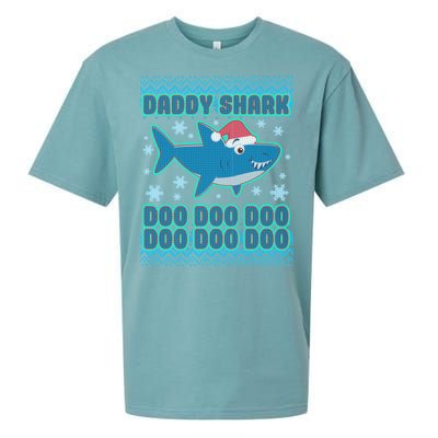 Christmas Daddy Shark Doo Doo Doo Sueded Cloud Jersey T-Shirt